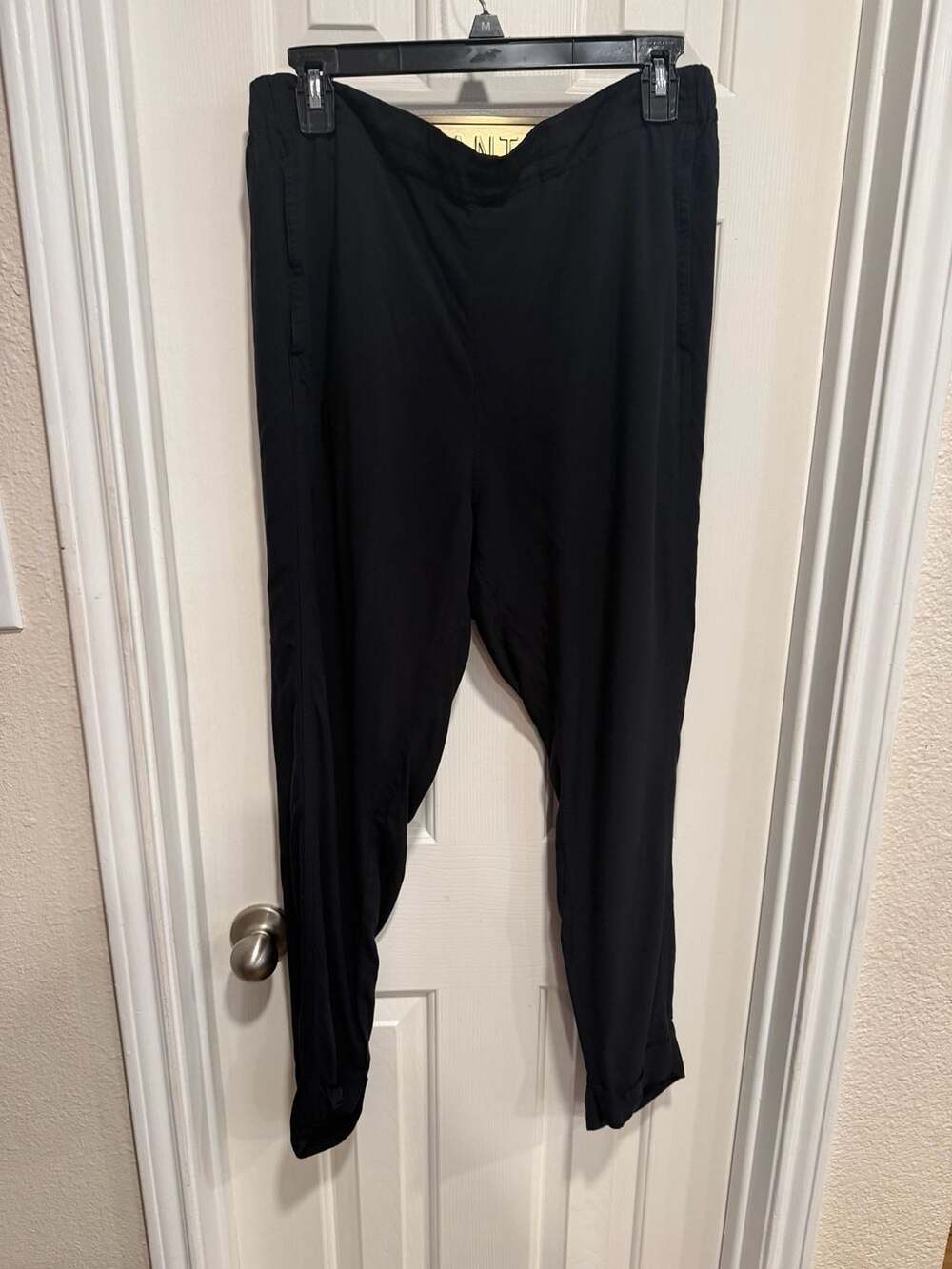 Uniqlo and Lemaire Pants Men’s L Black Rayon Elastic Waist Designer Collab